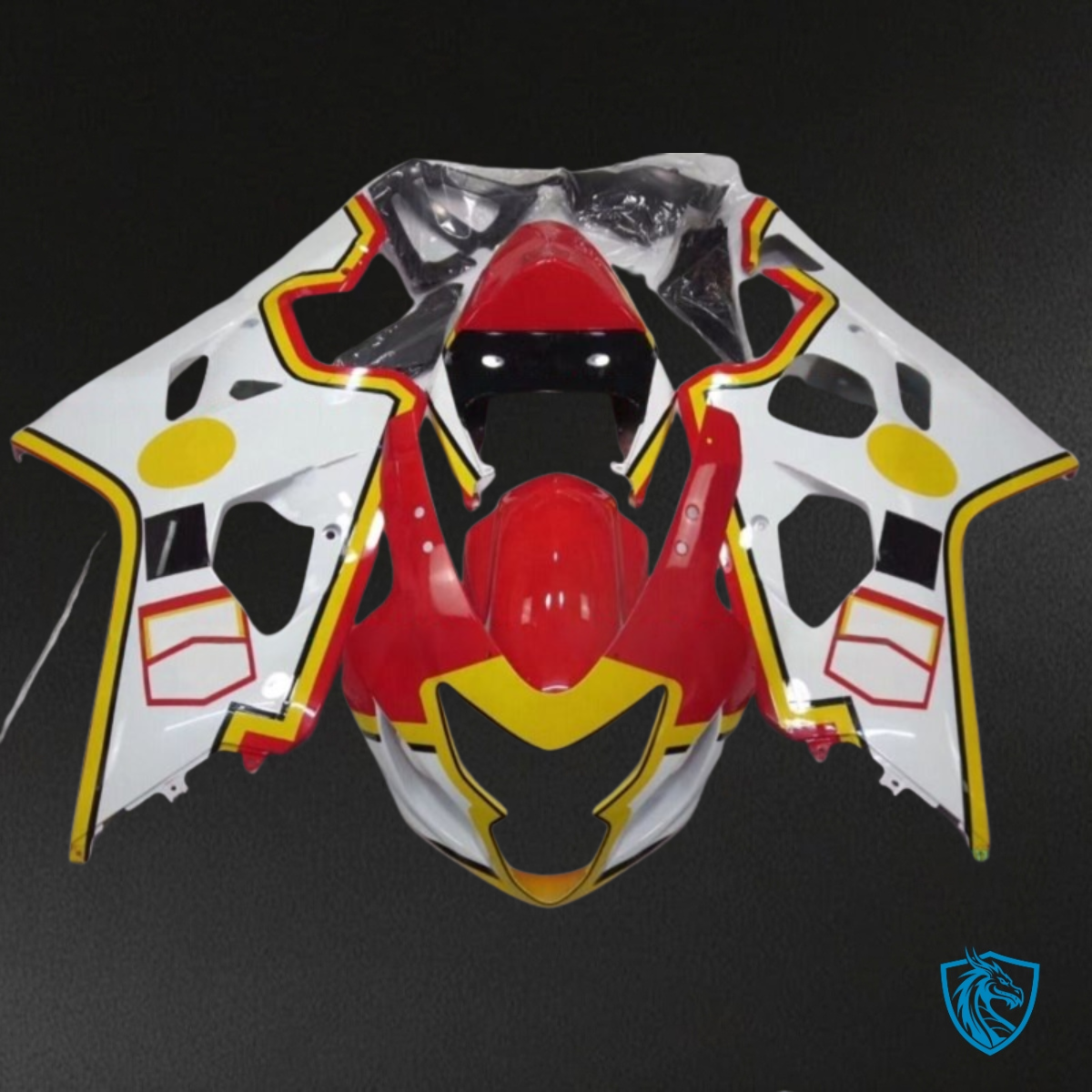 Suzuki GSXR600/750 (2004-2005) Red, White & Yellow - Custom ABS Fairing Kit