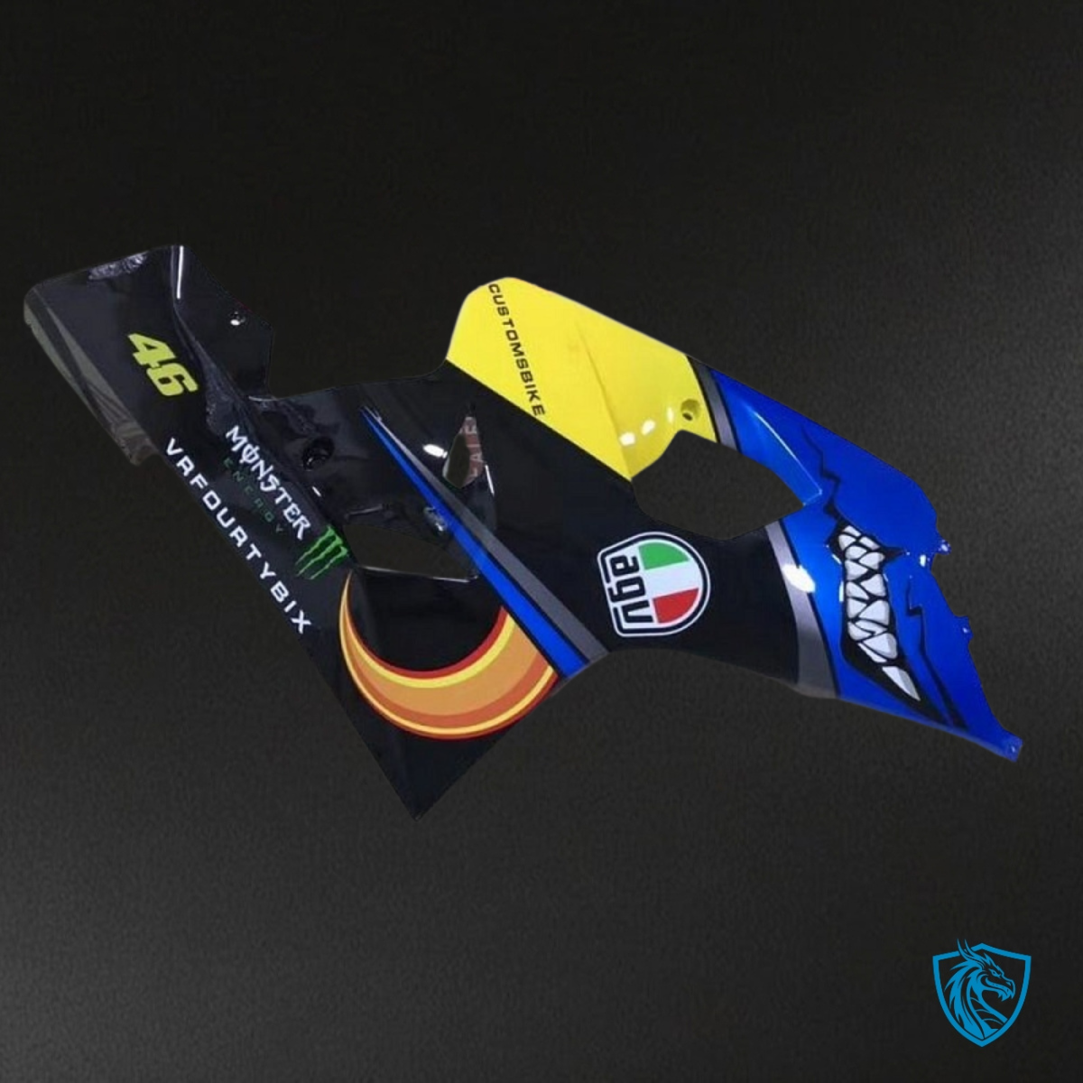 Suzuki GSXR600/750 (2004-2005) Blue & Yellow Shark - Custom ABS Fairing Kit