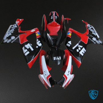 Suzuki GSXR600/750 (2006-2007) Black, Red & White - MERGEment Motorcycle Fairings Kit