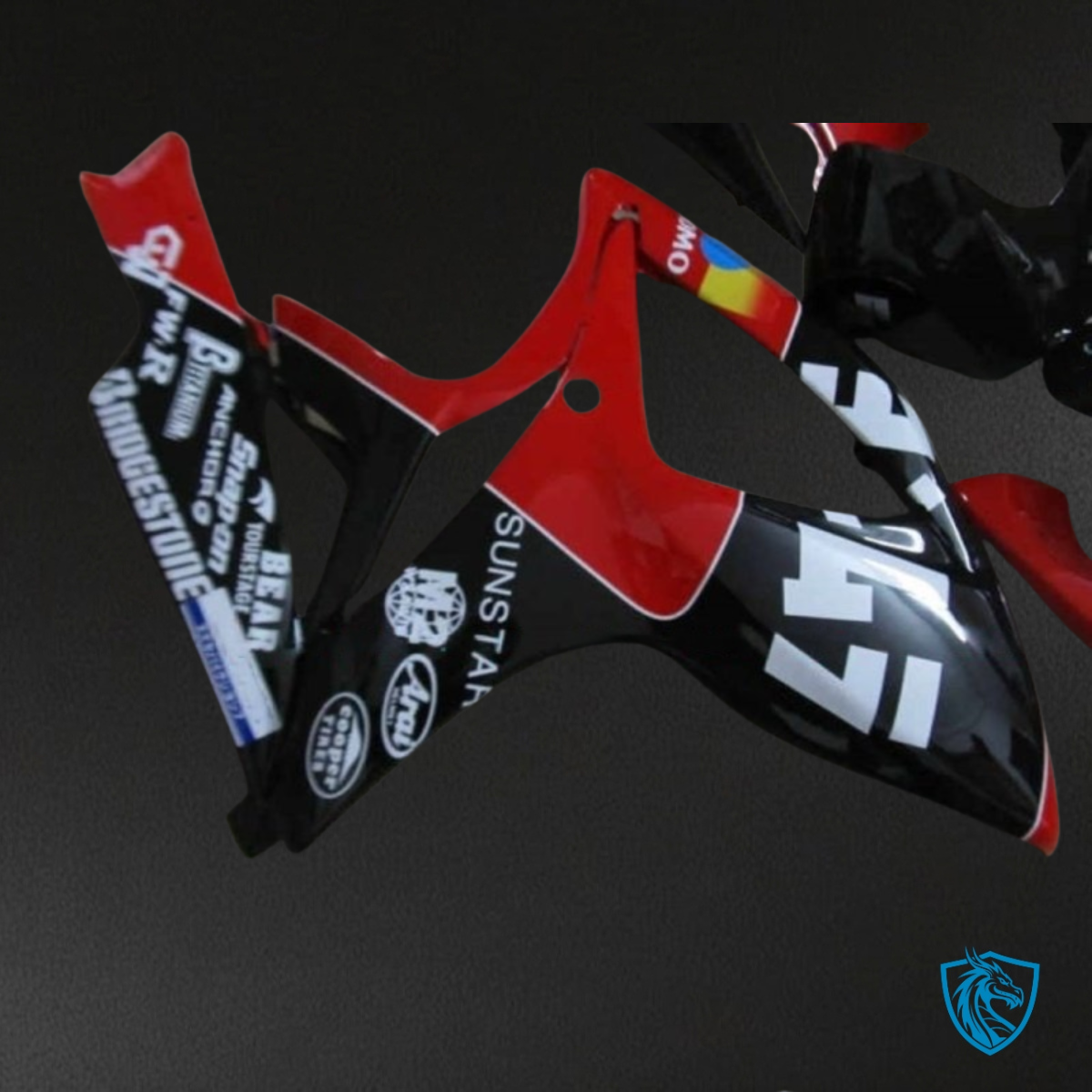 Suzuki GSXR600/750 (2006-2007) Black, Red & White - MERGEment Motorcycle Fairings Kit