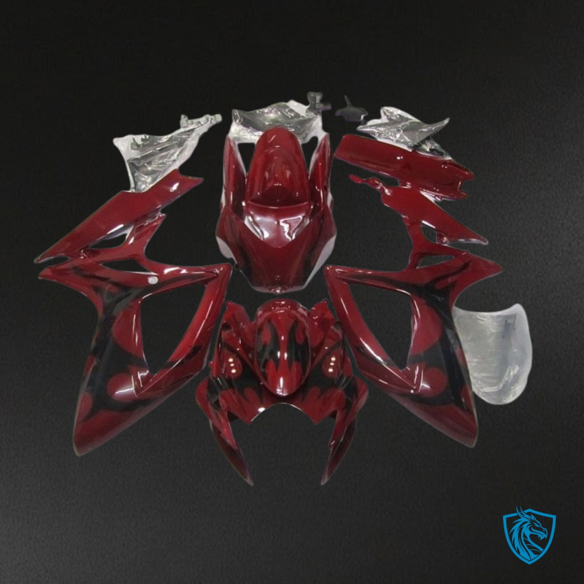 Suzuki GSXR600/750 (2006-2007) Red Flame - Custom ABS Fairing Kit