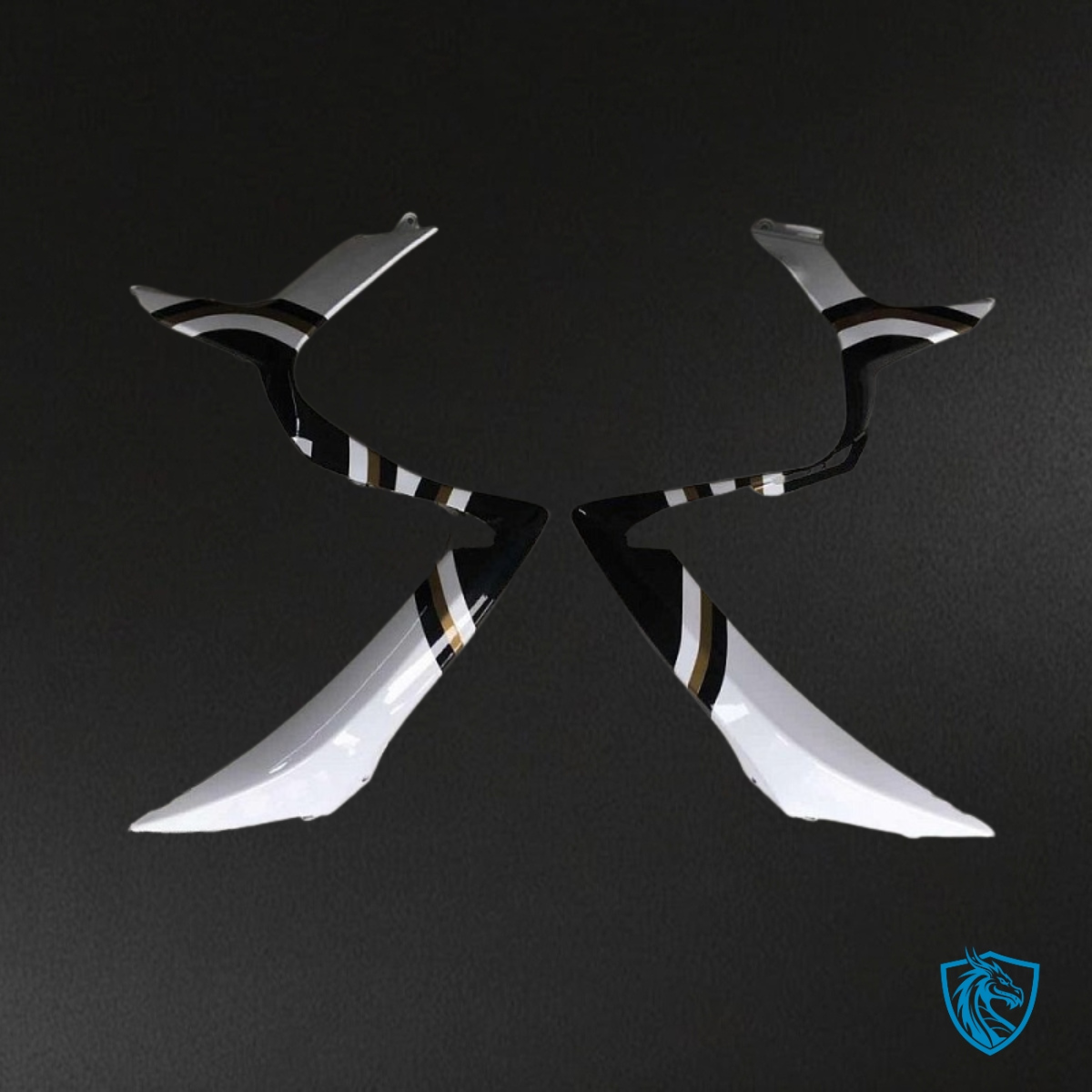 Suzuki GSXR600/750 (2006-2007) White & Black Lucky Strike Fairings Kit | ABS Bodywork