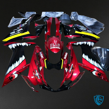 Suzuki GSXR600/750 (2011-2019) Red, Black & Yellow Shark - Custom ABS Fairing Kit