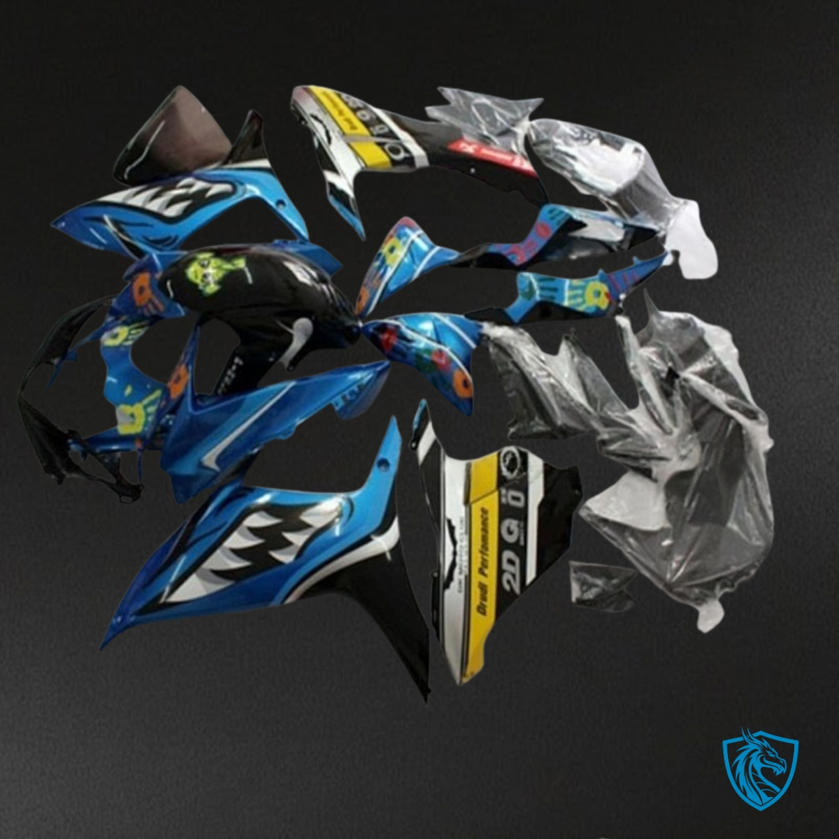 Suzuki GSXR600/750 (2011-2019) Blue Shark Fairings Kit | ABS Bodywork