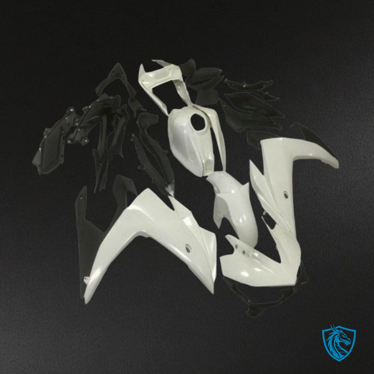 Yamaha YZF R3R25 (2015-2018) White & Black ABS Bodywork - Fairings Kit