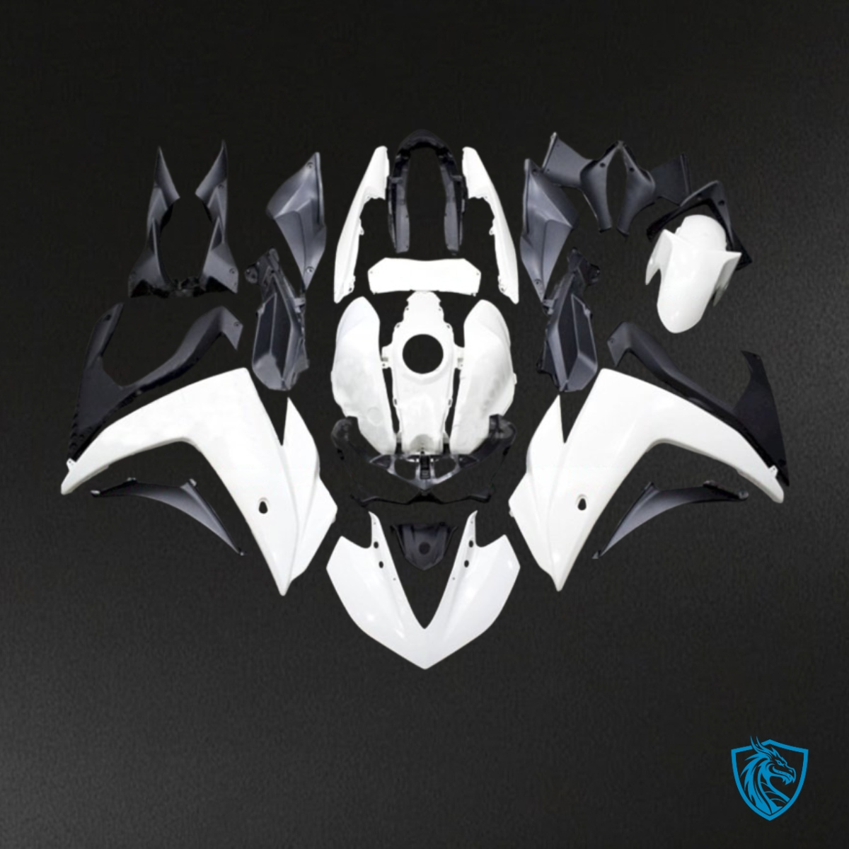 Yamaha YZF R3R25 (2015-2018) White & Black ABS Bodywork - Fairings Kit