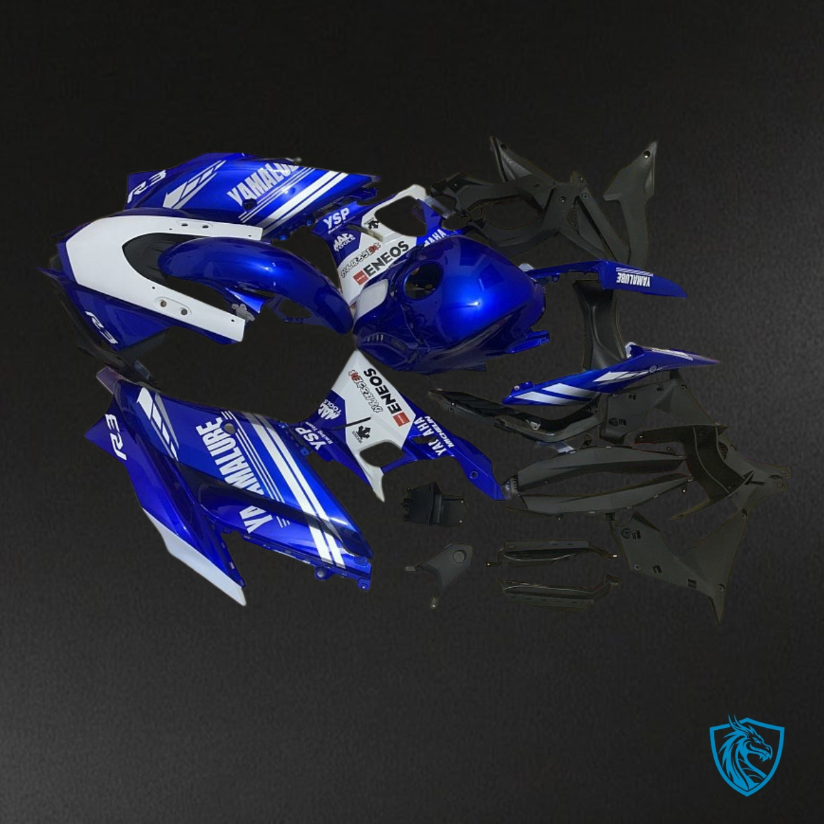 Yamaha YZF R3R25 (2019-2020) Blue & White - Replacement Motorcycle Fairings Kit