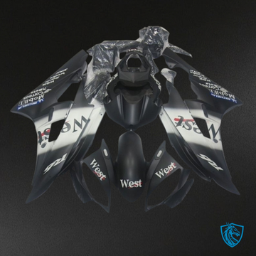 Yamaha YZF R6 (2006-2007) West Black & White Matte - MERGEment Motorcycle Fairings Kit
