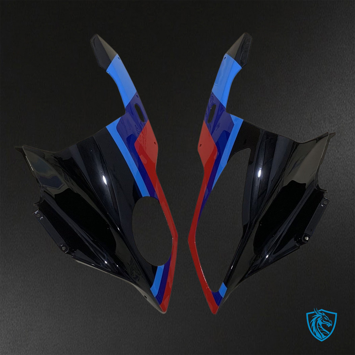 BMW S1000RR HP4 (2009-2014) Gloss Black, Blue & Red ABS Bodywork - Fairings Kit