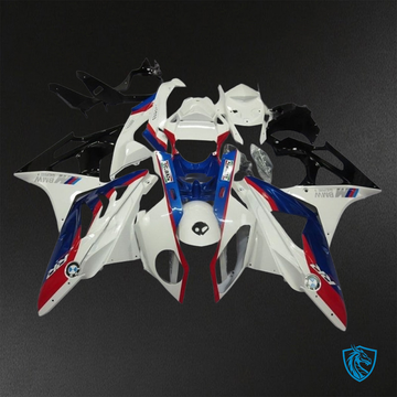 BMW S1000RR HP4 (2009-2014) White, Blue & Red Fairings Kit - Aftermarket ABS Bodywork