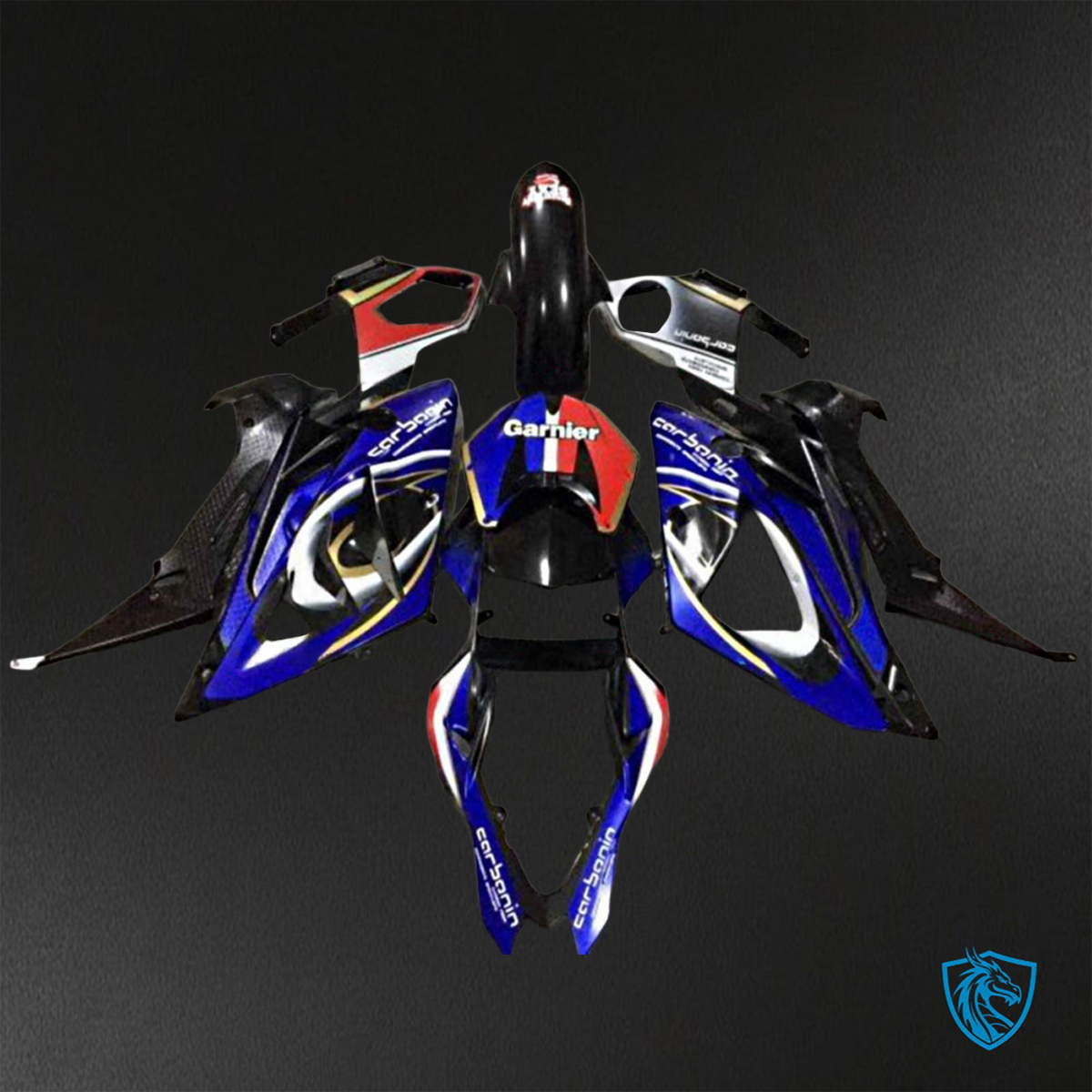BMW S1000RR HP4 (2009-2014) Gloss Black & Blue - Replacement Motorcycle Fairings Kit