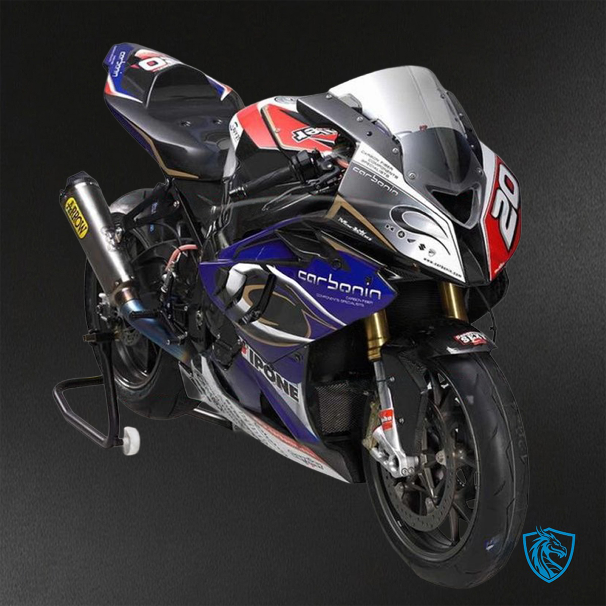 BMW S1000RR HP4 (2009-2014) Gloss Black & Blue - Replacement Motorcycle Fairings Kit
