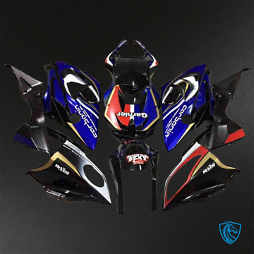 BMW S1000RR HP4 (2009-2014) Gloss Black & Blue - Replacement Motorcycle Fairings Kit
