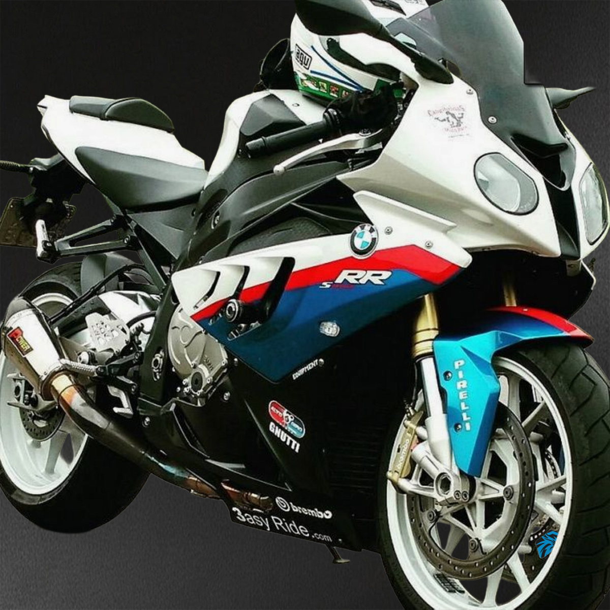 BMW S1000RR HP4 (2009-2014) Gloss Black & White  ABS Bodywork - Fairings Kit