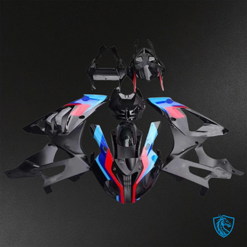 BMW S1000RR HP4 (2009-2014) Blue, Red & Black Fairings Kit - Aftermarket ABS Bodywork