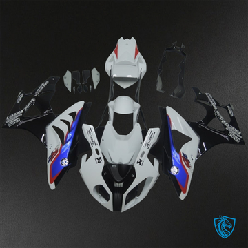 BMW S1000RR HP4 (2009-2014) Gloss White, Blue & Black Fairings Kit - Aftermarket ABS Bodywork