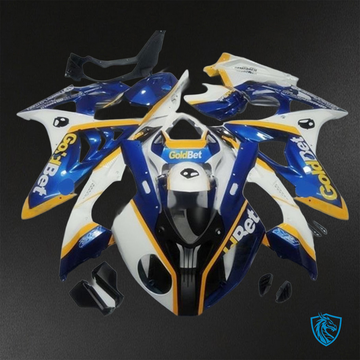 BMW S1000RR HP4 (2009-2014) Blue & White Gold Bet  Fairings Kit - Aftermarket ABS Bodywork
