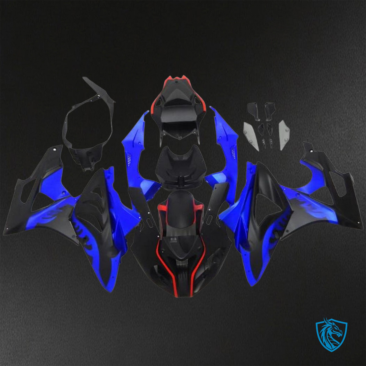 BMW S1000RR HP4 (2009-2014) Blue & Black - Replacement Motorcycle Fairings Kit