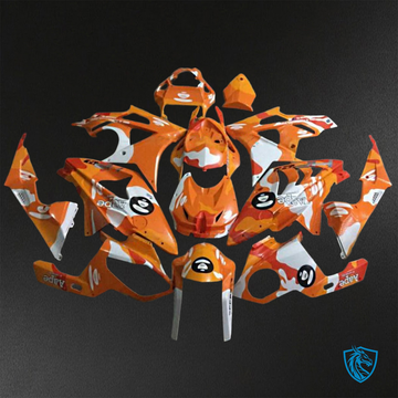 BMW S1000RR HP4 (2009-2014) Orange & White ABS Bodywork - Fairings Kit