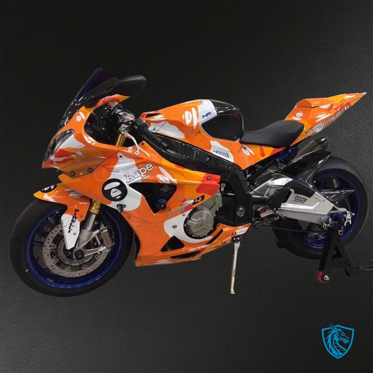 BMW S1000RR HP4 (2009-2014) Orange & White ABS Bodywork - Fairings Kit