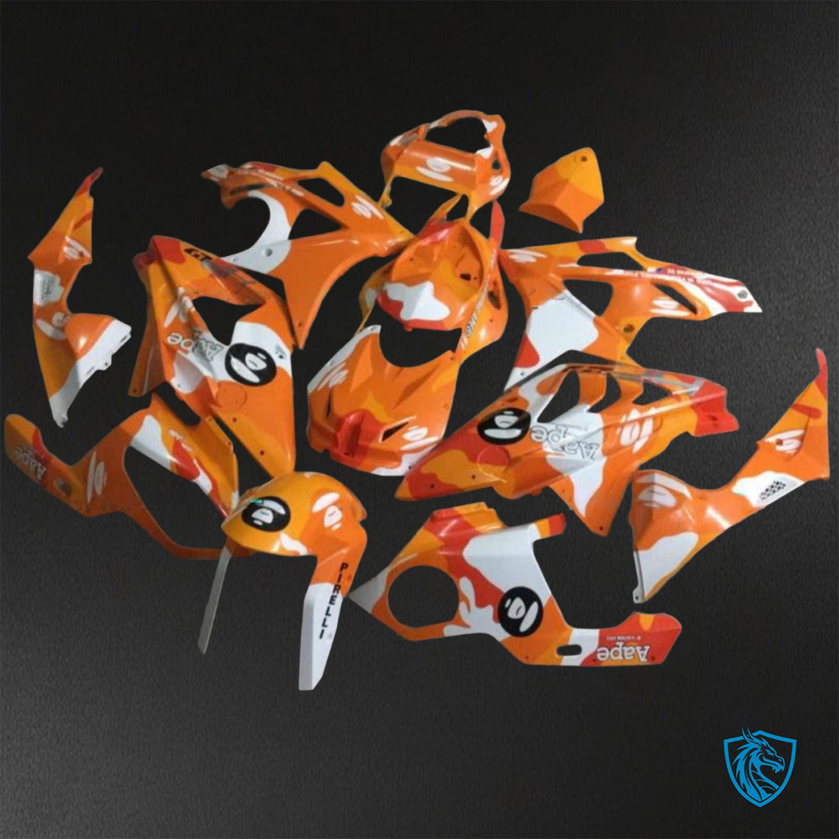 BMW S1000RR HP4 (2009-2014) Orange & White ABS Bodywork - Fairings Kit