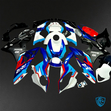 BMW S1000RR HP4 (2009-2014) Gloss Red, Blue, White & Black Fairings Kit - Aftermarket ABS Bodywork