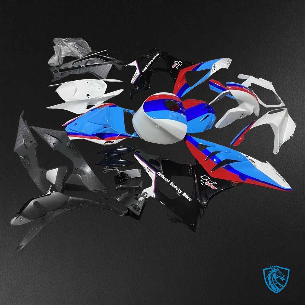 BMW S1000RR HP4 (2009-2014) Gloss Red, White, Blue & Black ABS Bodywork - Fairings Kit