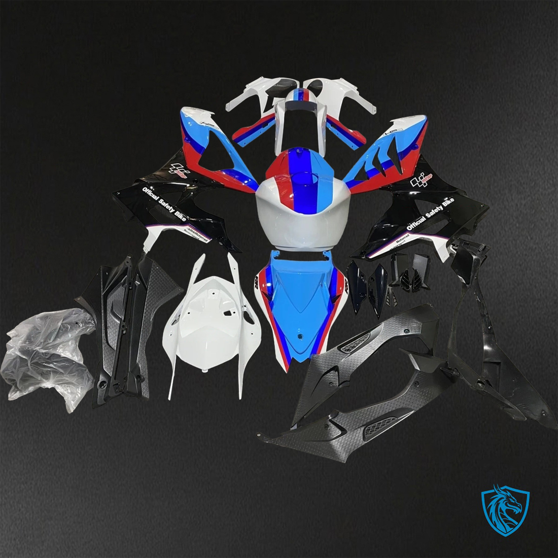 BMW S1000RR HP4 (2009-2014) Gloss Red, White, Blue & Black ABS Bodywork - Fairings Kit