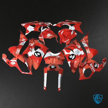 BMW S1000RR HP4 (2009-2014) Red & White - Replacement Motorcycle Fairings Kit