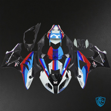 BMW S1000RR HP4 (2009-2014) White, Blue & Black Fairings Kit - Aftermarket ABS Bodywork