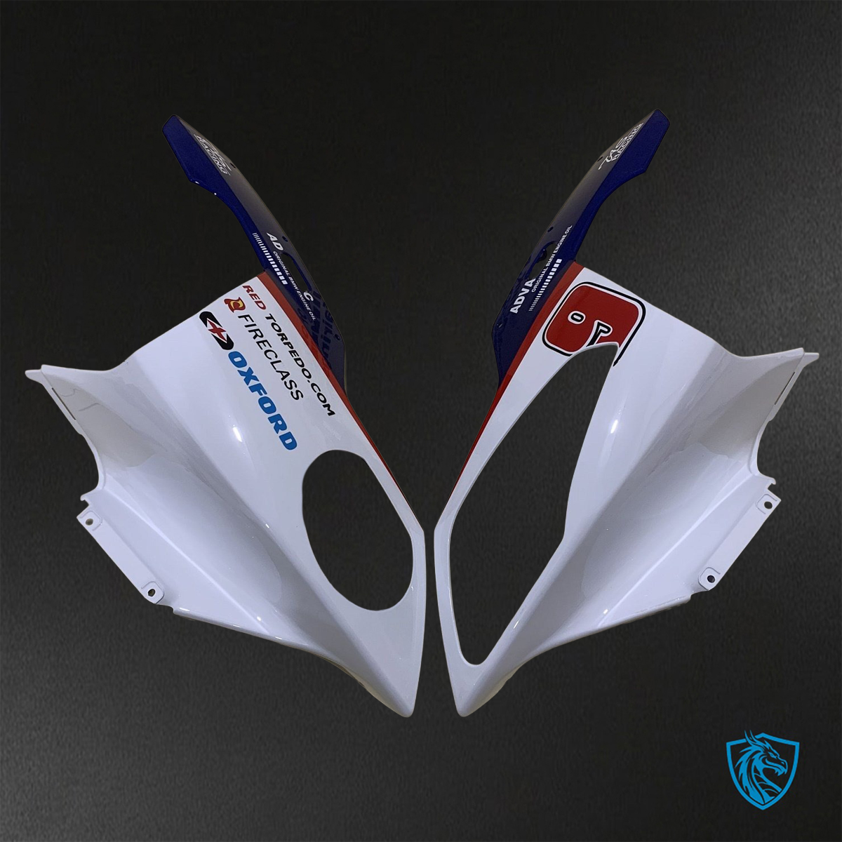 BMW S1000RR HP4 (2009-2014) Blue, White & Red Fairings Kit - Aftermarket ABS Bodywork