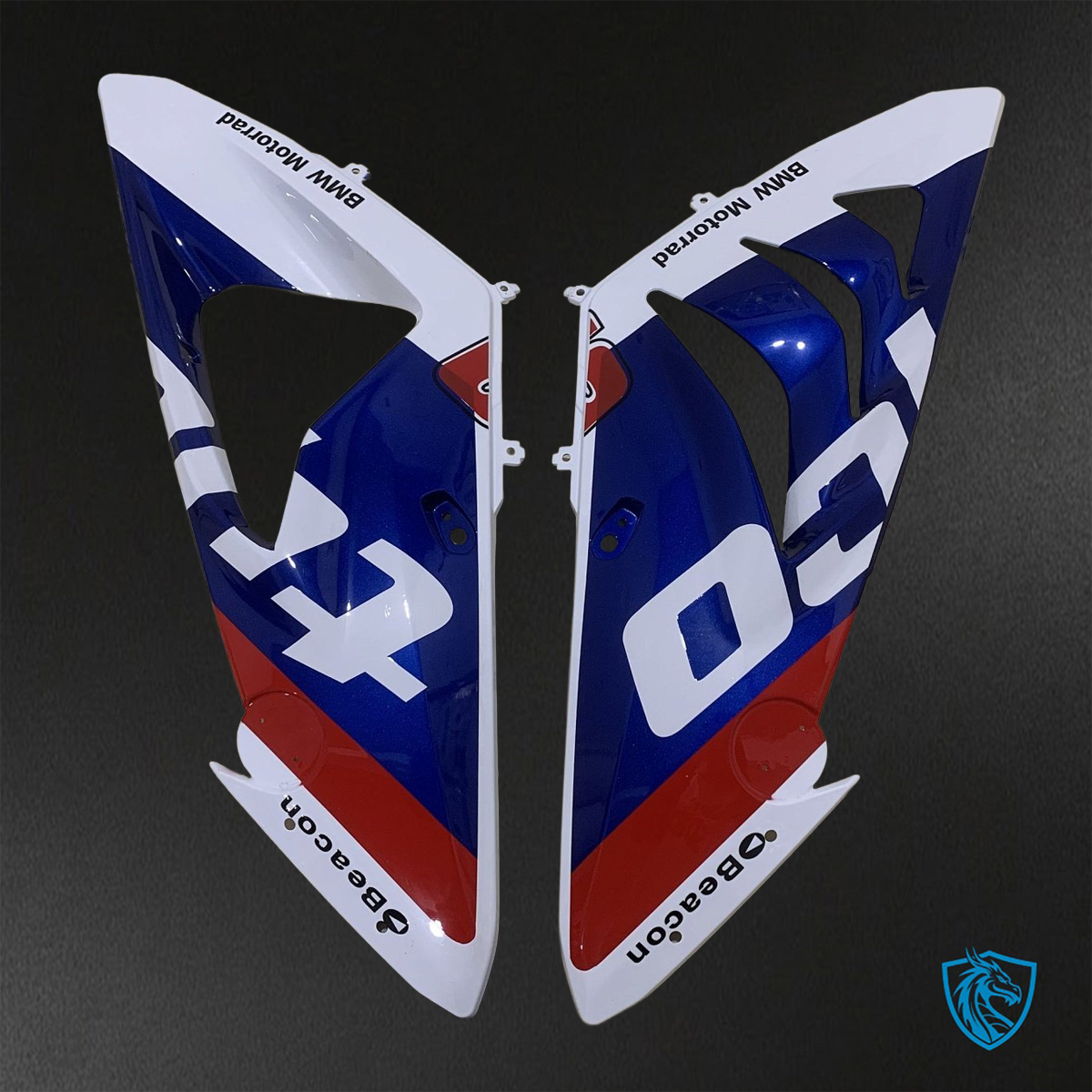 BMW S1000RR HP4 (2009-2014) Blue, White & Red Fairings Kit - Aftermarket ABS Bodywork