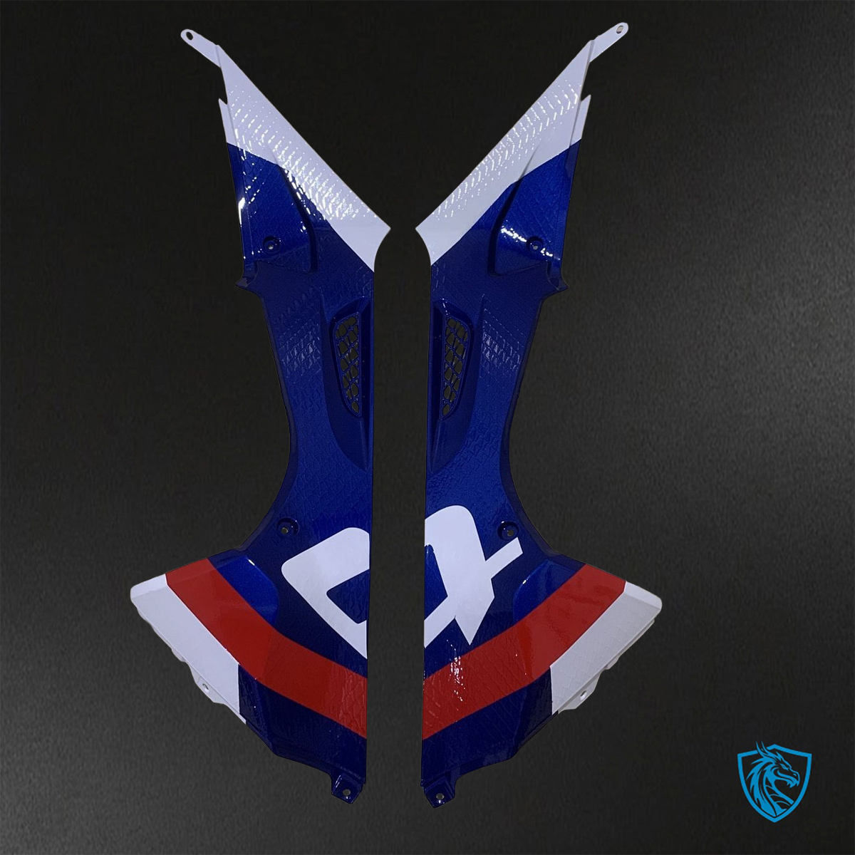 BMW S1000RR HP4 (2009-2014) Blue, White & Red Fairings Kit - Aftermarket ABS Bodywork