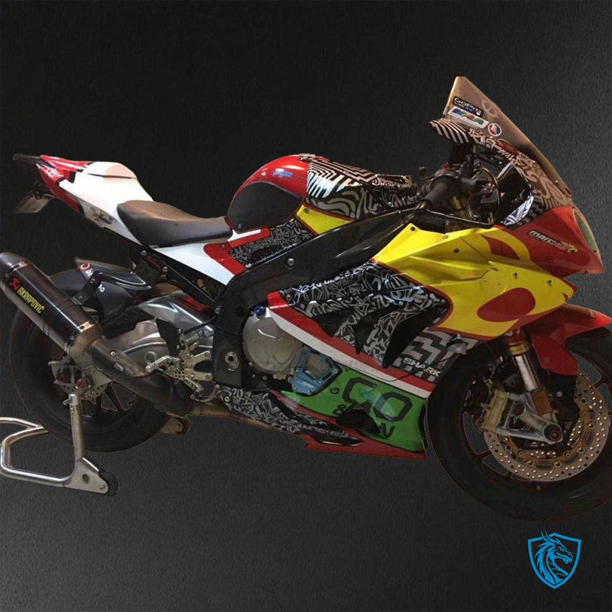 BMW S1000RR HP4 (2009-2014) White, Green, Yellow & Black ABS Bodywork - Fairings Kit