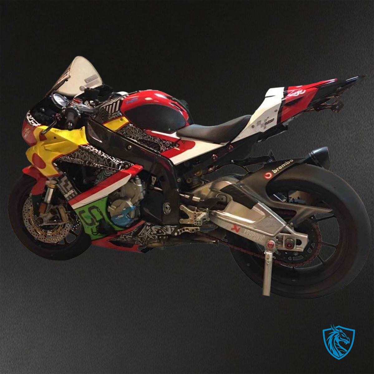 BMW S1000RR HP4 (2009-2014) White, Green, Yellow & Black ABS Bodywork - Fairings Kit