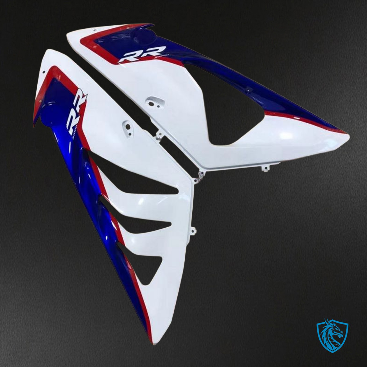 BMW S1000RR HP4 (2009-2014) White, Blue & Red - Replacement Motorcycle Fairings Kit