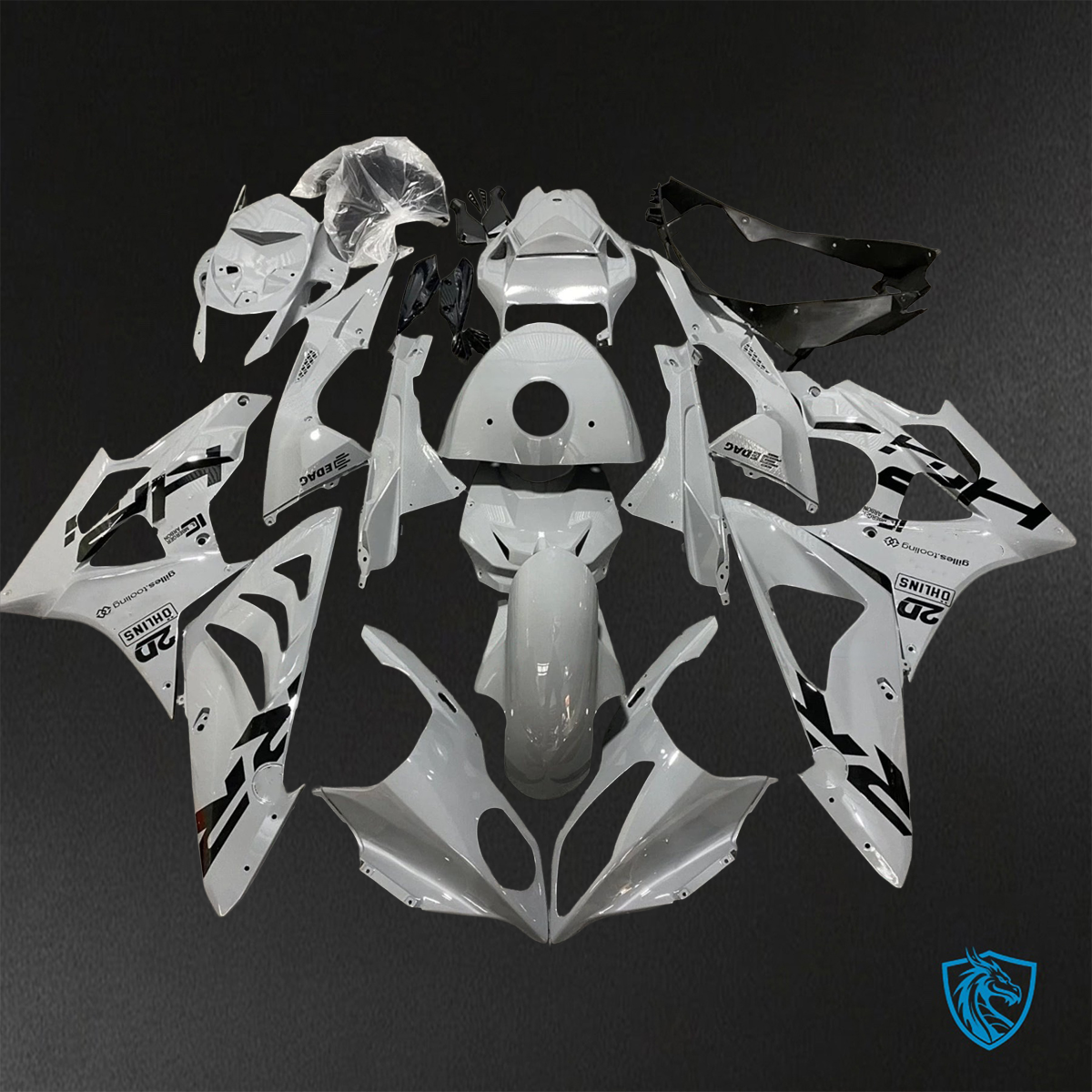 BMW S1000RR HP4 (2009-2014) Gloss Gray - Replacement Motorcycle Fairings Kit