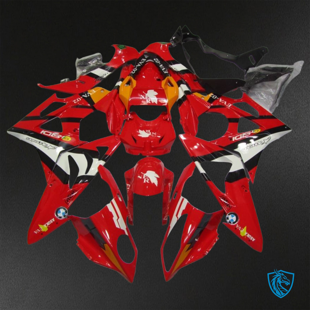 BMW S1000RR HP4 ( 2009-2014) Glossy Red, White & Black ABS Bodywork - Fairings Kit