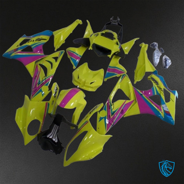 BMW S1000RR HP4 (2009-2014) Gloss Yellow, Pink & Blue - Replacement Motorcycle Fairings Kit