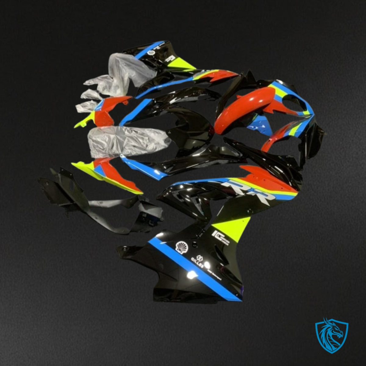 BMW S1000RR (2015-2018) Black, Red, Blue & Yellow - Custom ABS Fairing Kit
