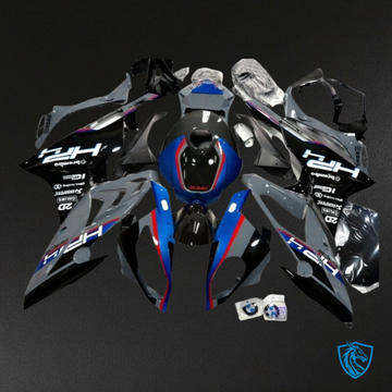 BMW S1000RR (2015-2018) Black, Red & Blue - MERGEment Motorcycle Fairings Kit
