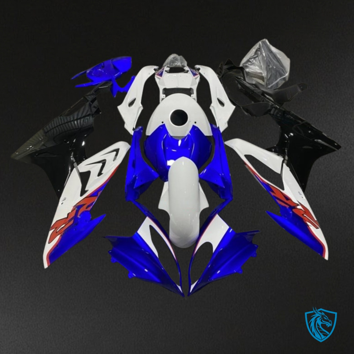 BMW S1000RR (2015-2018) Blue, Black & White - Custom ABS Fairing Kit