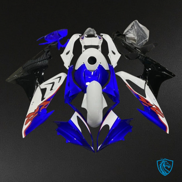 BMW S1000RR (2015-2018) Blue, Black & White - Custom ABS Fairing Kit