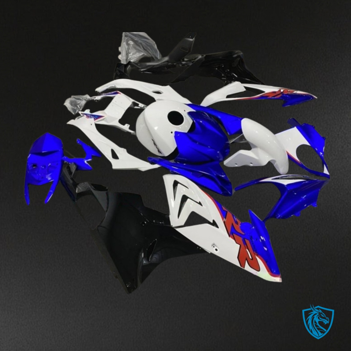 BMW S1000RR (2015-2018) Blue, Black & White - Custom ABS Fairing Kit