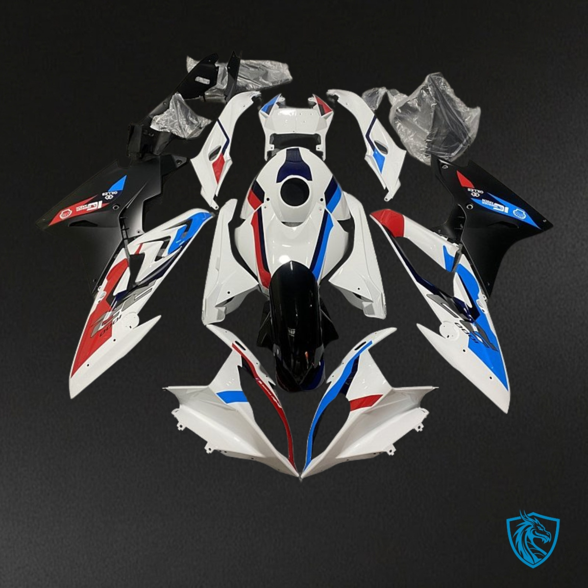 BMW S1000RR (2015-2018) Blue, Red, Black & White Fairing Kit | ABS Bodywork