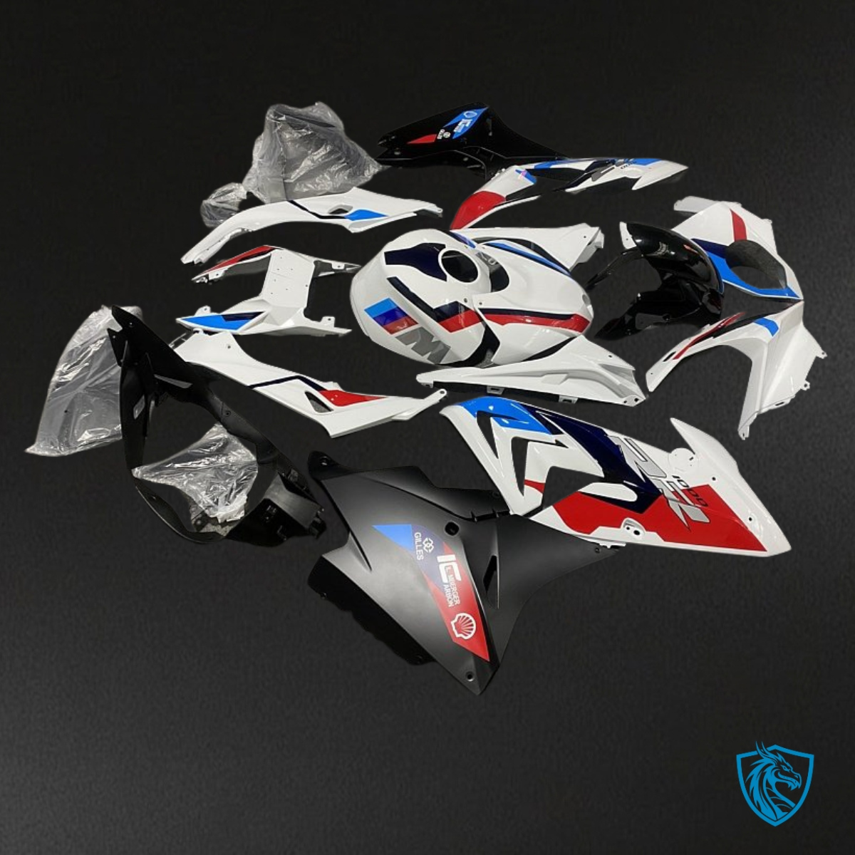 BMW S1000RR (2015-2018) Blue, Red, Black & White Fairing Kit | ABS Bodywork