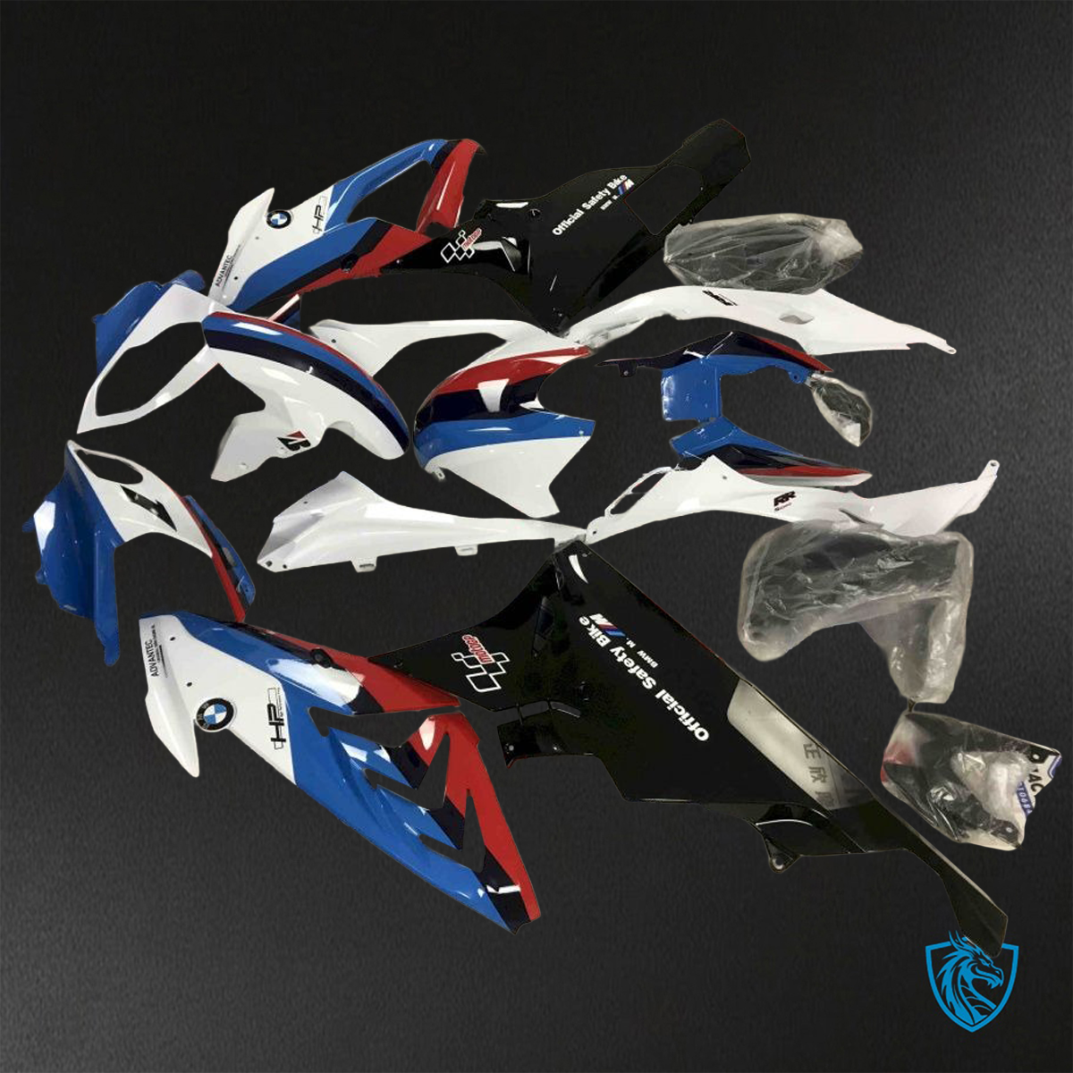 BMW S1000RR (2015-2018) HP4 (2017-2018) White, Blue & Black ABS Bodywork - Fairings Kit