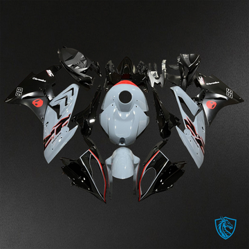 BMW S1000RR (2015-2018) HP4 (2017-2018) Gray, Black & Red - Replacement Motorcycle Fairings Kit