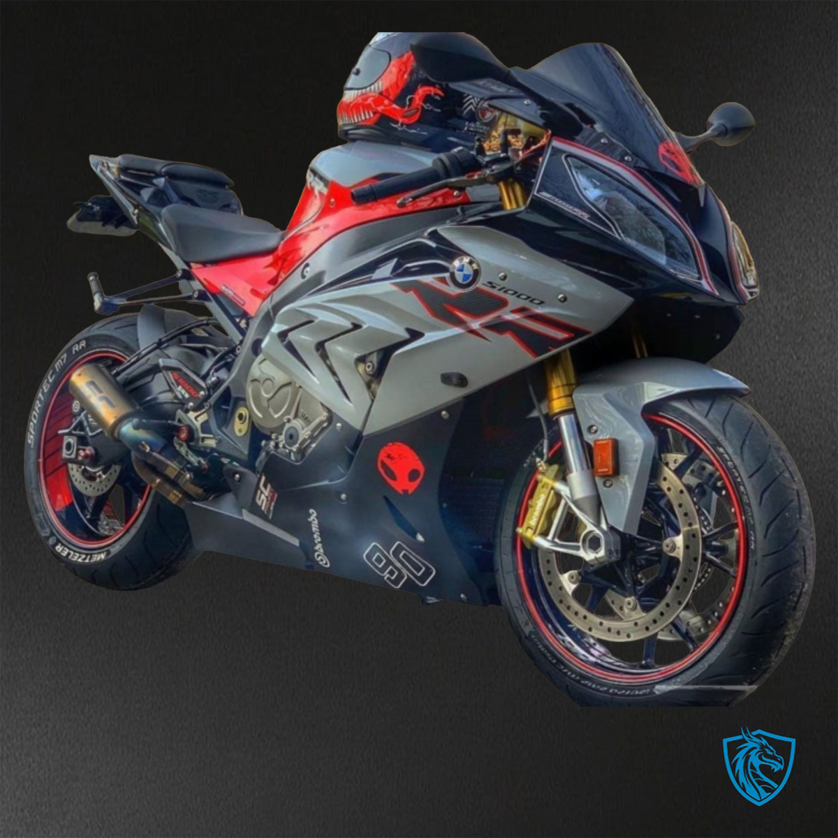 BMW S1000RR (2015-2018) HP4 (2017-2018) Gray, Black & Red - Replacement Motorcycle Fairings Kit