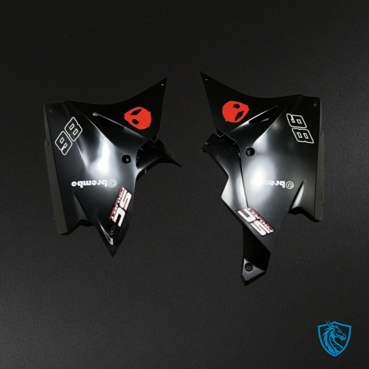 BMW S1000RR (2015-2018) Gray, Black & Red Fairing Kit - Aftermarket ABS Bodywork